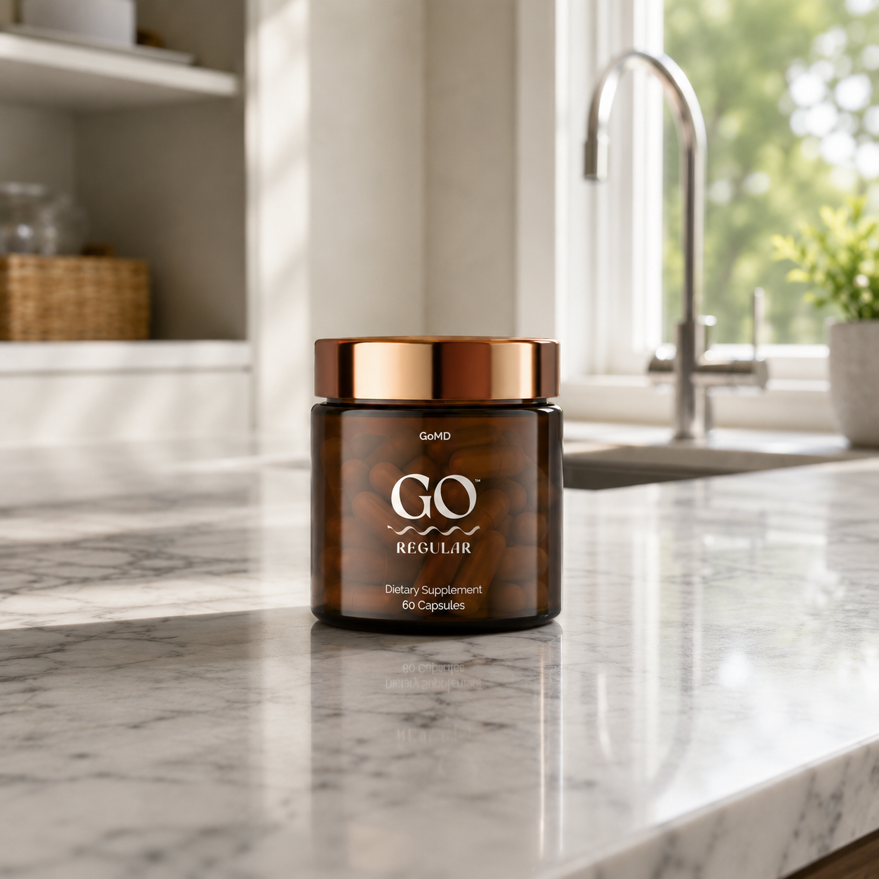 GoRegular Bottle on Countertop